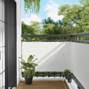 vidaXL Οθόνη Μπαλκονιού Λευκός 100 x 400 cm Ύφασμα Όξφορντ