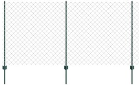 vidaXL Φράχτης με Στήλες. Πράσινο 1.2 x 25 m Ατσάλι