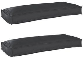 vidaXL Σετ Μαξιλαριών Πάγου 2 pcs Μαύρο 100 x 40 x 8 εκ Ύφασμα Oxford