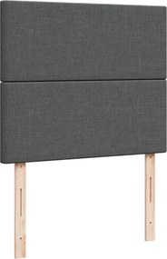 vidaXL Κρεβάτι Boxspring με Στρώμα Σκούρο Γκρι 120x200 εκ. Υφασμάτινο