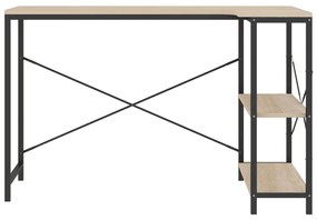 vidaXL Γραφείο Υπολογιστή Λευκό/Δρυς 110 x 72 x 70 εκ. από Μοριοσανίδα