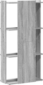 vidaXL Βιβλιοθήκη 3 Επιπέδων Γκρι Sonoma 60x30x120 εκ. Επεξεργ. Ξύλο