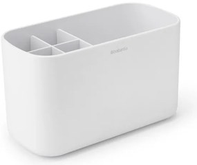 Κουτί αξεσουάρ μπάνιου Brabantia ReNew 1003494, Ανθεκτικό στη διάβρωση, Εσωτερικό διαχωριστικό, Αντιολισθητική βάση, Λευκό
