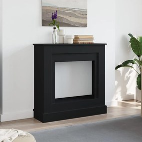 VidaXL Πλαίσιο Τζακιού Μαύρο 90x30x90 εκ. από Επεξ. Ξύλο