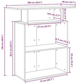 ΓΡΑΦΕΙΟ ΥΠΟΔΟΧΗΣ ΠΑΛΙΟ ΞΥΛΟ 100X40X104 ΕΚ. ΕΠΕΞΕΡΓΑΣΜΕΝΟ ΞΥΛΟ 859058