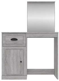 vidaXL Μπουντουάρ με Καθρέφτη Γκρι Sonoma 90x50x132,5 εκ. Επεξ. Ξύλο