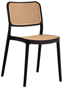 Καρέκλα Poetica με UV protection PP μπεζ-μαύρο 42x52x81εκ. Υλικό: PP UV PROTECTION 262-000008