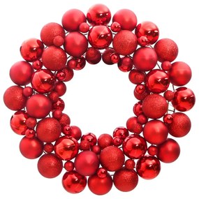 vidaXL Στεφάνι Χριστουγεννιάτικο Κόκκινο 45 εκ. από Πολυστυρένιο