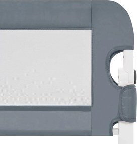 vidaXL Μπάρα Κρεβατιού Προστατευτική Γκρι 180 x 42 εκ. από Πολυεστέρα