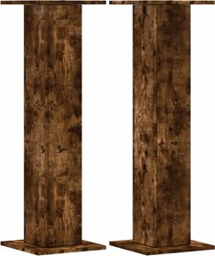 vidaXL Βάσεις Ηχείων 2Τεμ. Καπνιστή Δρυς 30x30x95εκ Επεξεργασμένο Ξύλο