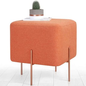 Σκαμπό Copper 209FLF1184 40x40x42cm Orange