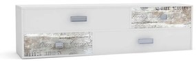 Pump Έπιπλο TV 150x40x43 Λευκό με Μοντέρνα Διακόσμηση