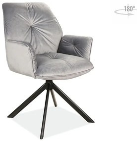 CHAIR BOOGIE II VELVET BLACK FRAME / ΓΚΡΙ ΜΠΛΟΥΒΕΛ 14 DIOMMI BOOGIEIIVCSZ