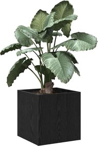 vidaXL Γλάστρα Μαύρη Οξυά 40 x 40 x 40 cm Επεξεργασμένο ξύλο