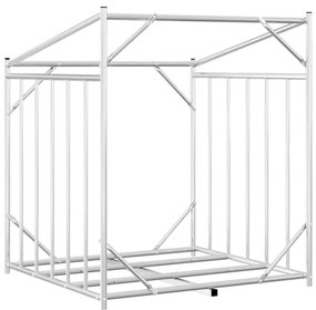 vidaxL Ράφι για καυσόξυλα με κάλυμμα βροχής 100,5x80,5x110,5 εκ.