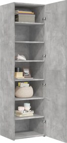 vidaXL Ντουλάπι Γκρι Σκυροδέματος 50x42,5x185 εκ. Επεξεργασμένο Ξύλο