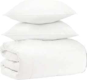 vidaXL Σετ Παπλωμάτων 3 τμχ. Λευκό Μπαμπού