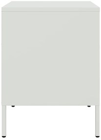 vidaXL Κομοδίνα 2 τεμ. Λευκές 36x39x50,5 εκ. Χάλυβα