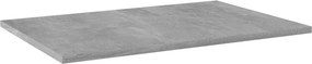 vidaXL Ράφια Βιβλιοθήκης 4 τεμ. Γκρι Σκυροδ. 60x40x1,5 εκ. Επεξ. Ξύλο