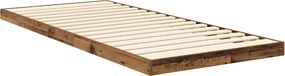 vidaXL Κρεβάτι δαπέδου Παλιό ξύλο 100 x 200 cm Επεξεργασμένο ξύλο