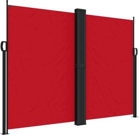 vidaXL Σκίαστρο Πλαϊνό Συρόμενο Κόκκινο 180 x 600 εκ.