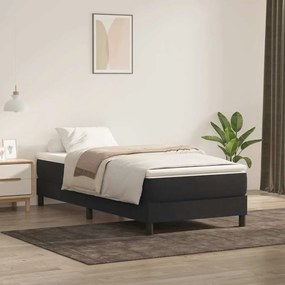 Box Spring Κρεβάτι χωρίς στρώμα Μαύρο 100x220 εκ. Βελούδινο - Μαύρο