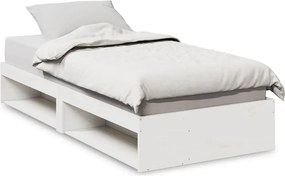 vidaXL Κρεβάτι ημέρας χωρίς στρώμα Λευκό 100x200 cm Στερεό ξύλο πεύκο