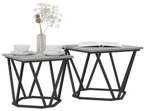 vidaXL Σετ βοηθητικά τραπεζάκια 2 pcs Γκρι sonoma 50 x 50 x 40 cm