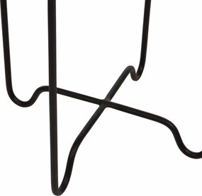 Τραπεζάκι βοηθητικό Fly rattan φυσικό-μεταλλική βάση μαύρη Φ32x48εκ