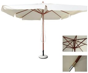 SOLEIL ομπρέλα Ξύλο Kempass  300x300cm [-Φυσικό/Εκρού-] [-Ξύλο/Ύφασμα-] Ε912