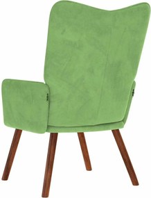 vidaXL Πολυθρόνα Relax Ανοιχτό Πράσινο Βελούδινη