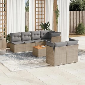 vidaXL Patio Sofa Set Μικτό μπεζ και γκρι