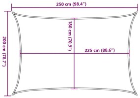 Πανί Σκίασης Taupe 2 x 2,5 μ. από HDPE 160 γρ./μ² - Μπεζ-Γκρι