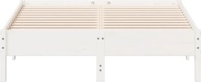 vidaXL Σκελετός Κρεβ. Χωρίς Στρώμα Λευκό 140x190 εκ Μασίφ Πεύκο