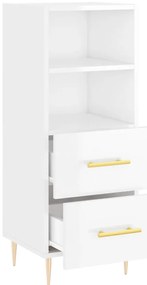 vidaXL Ντουλάπι Γυαλιστερό Λευκό 34,5x34x90 εκ. Επεξεργασμένο Ξύλο