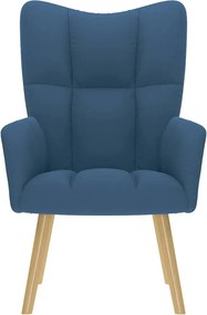 vidaXL Πολυθρόνα Relax Μπλε Υφασμάτινη