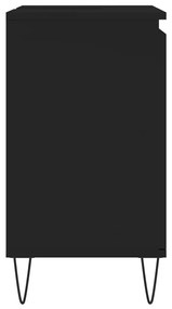 vidaXL Ντουλάπι Μπάνιου Μαύρο 58 x 33 x 60 εκ. από Επεξεργασμένο Ξύλο
