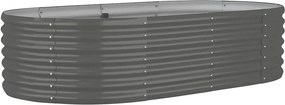 vidaXL Ζαρντινιέρα Γκρι 152x80x36 εκ. Γαλβανισμένος χάλυβας