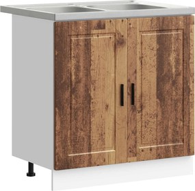 vidaXL Βάση νιπτήρα Porto 2 τμχ. Καφέ 80 x 46 x 81,5 εκ