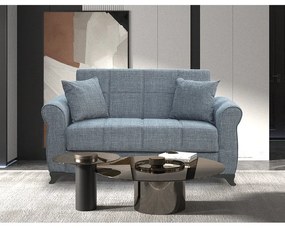 LENA GREY ΥΦΑΣΜΑ 2ΘΕΣΙΟΣ ΚΑΝΑΠΕΣ/ΚΡΕΒΑΤΙ ΜΕ ΑΠΟΘ.ΧΩΡΟ 150Χ80Χ75εκ. ZITA PLUS 150Χ80Χ75εκ. ΚΡΕΒ.125Χ100