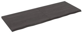 vidaXL Ράφι Τοίχου Σκούρο Γκρι 160x60x4 εκ. Επεξεργ. Μασίφ Ξύλο Δρυός