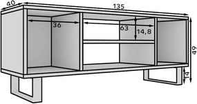 Έπιπλο τηλεόρασης Vistaro-Μήκος: 135 εκ.