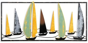 Διακοσμητικό Τοίχου Yelkenli 930DYU1177 40x90cm Multi Wallity Metal