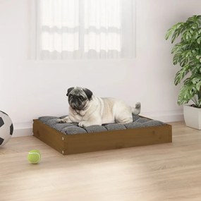 vidaXL Κρεβάτι Σκύλου Μελί 61,5 x 49 x 9 εκ. από Μασίφ Ξύλο Πεύκου