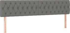 vidaXL Κρεβάτι Boxspring με Στρώμα Σκούρο Γκρι 120x190 εκ Υφασμάτινο