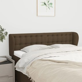 Κεφαλάρι με Πτερύγια Σκούρο Καφέ 147 x 23 x 78/88εκ. Υφασμάτινο 3117579