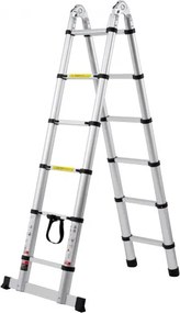 VEVOR Telescoping Extension Ladder 12.5FT A-Shape w/ Stabilizer Bar for RV