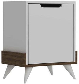 Κομοδίνο Monzana 875ZNA3405 48,6x35x60cm White-Walnut