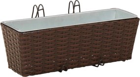 vidaXL Ραφήνα 2 pcs 50 x 17 x 17 εκ Μέταλλο