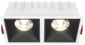 Χωνευτό Σποτ Οροφής Alfa LED 30W 3000K Διπλό Μαύρο-Λευκό DL043-02-15W3K-D-SQ-WB MAYTONI-DL043-02-15W3K-D-SQ-WB-Μαύρο-Λευκό DL043-02-15W3K-D-SQ-WB
